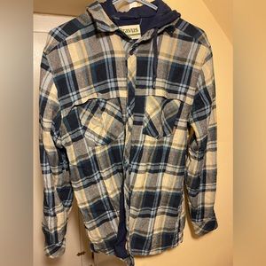 Dravus hooded flannel jacket